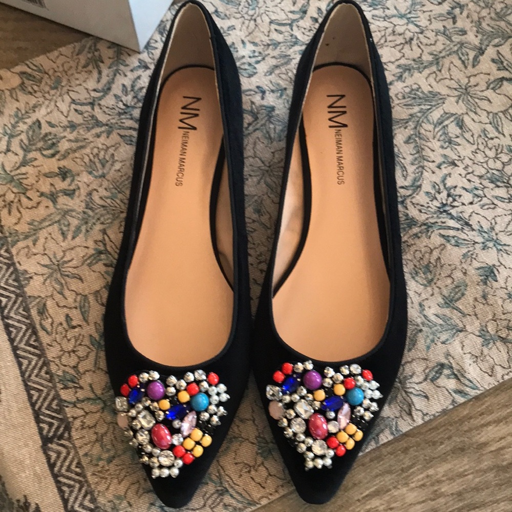 Multi velvet flats